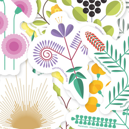 Set 10 Stickers Flora Nativa