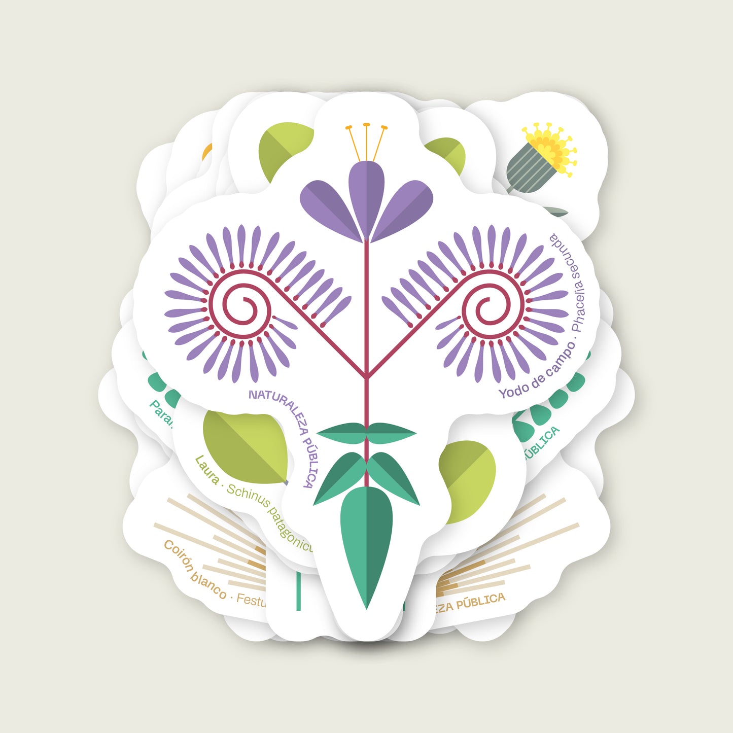 Set 10 Stickers Flora Nativa